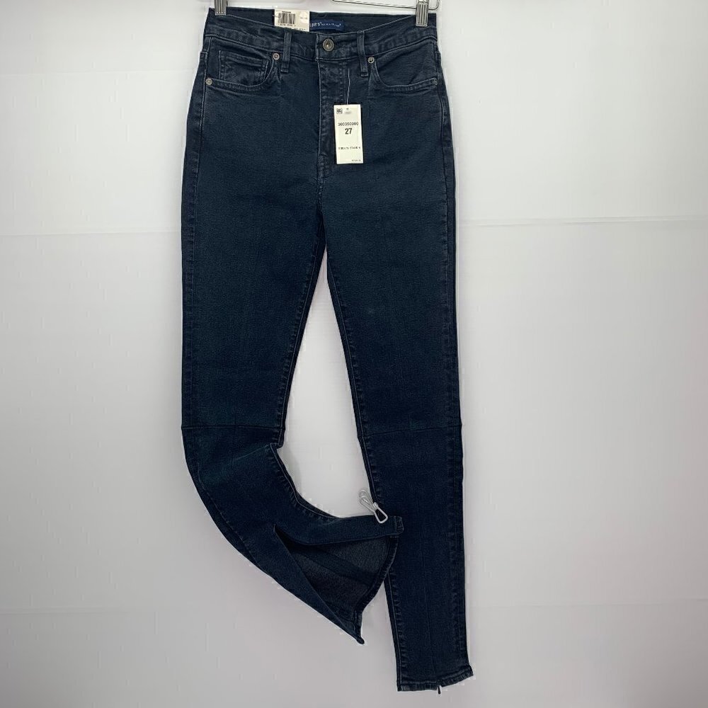 Levis Made & Crafted Jeans Size 27 High Skinny Zip Leg Dark Wash Black Mid Rise